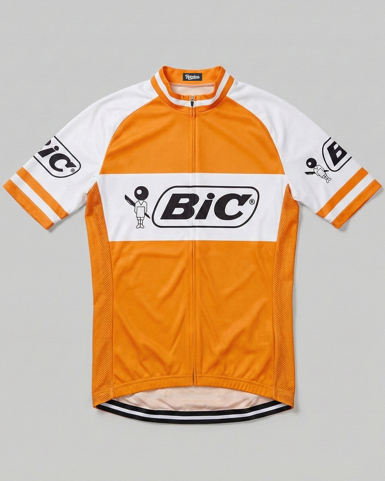 1967-1974 Bic Orange Retro-Radtrikot – Jacques Anquetil & Luis Ocaña