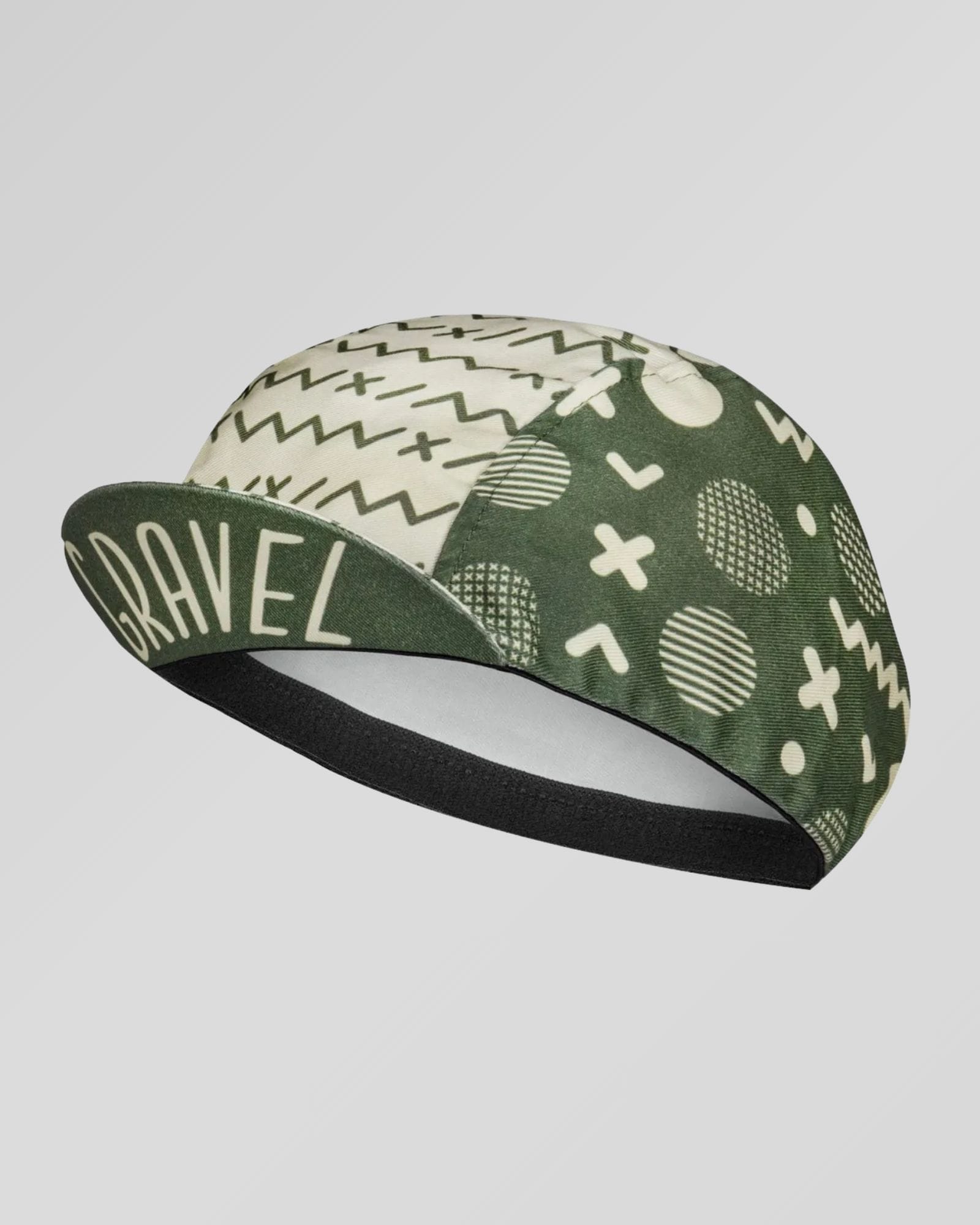 Gravel Green Graffiti Retro Cycling Cap – Street Art Bike Cap