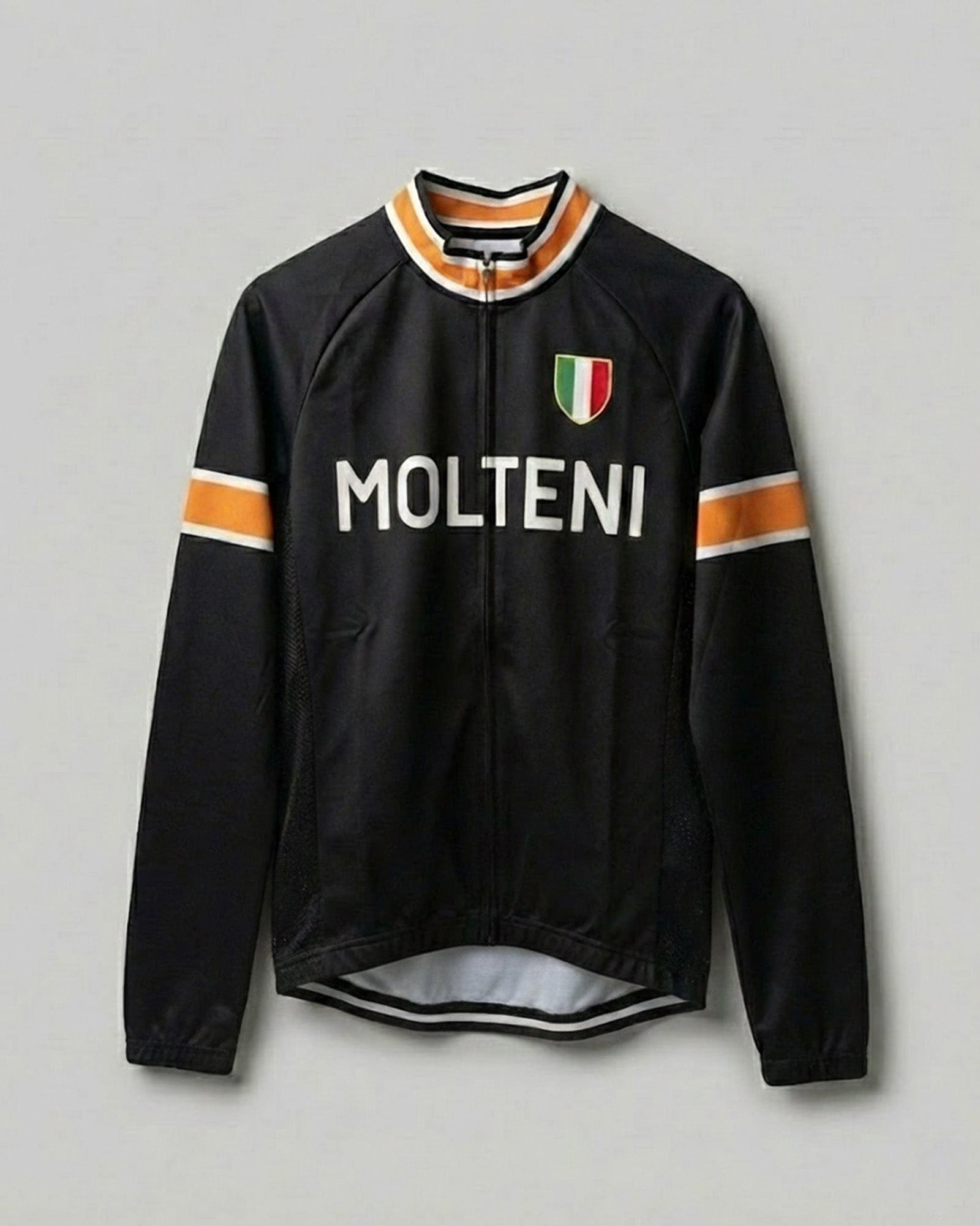 Molteni Black Long Sleeve Jersey - Merckx Retro Team Icon