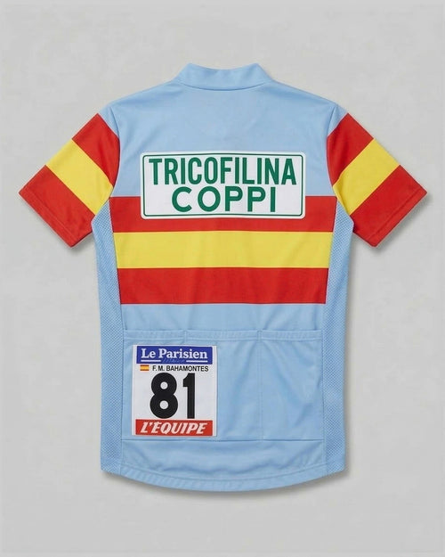 retrolica 1959 Tricofilina Coppi Tour de France Retro Cycling Jersey - Bahamontes Eagle Edition
