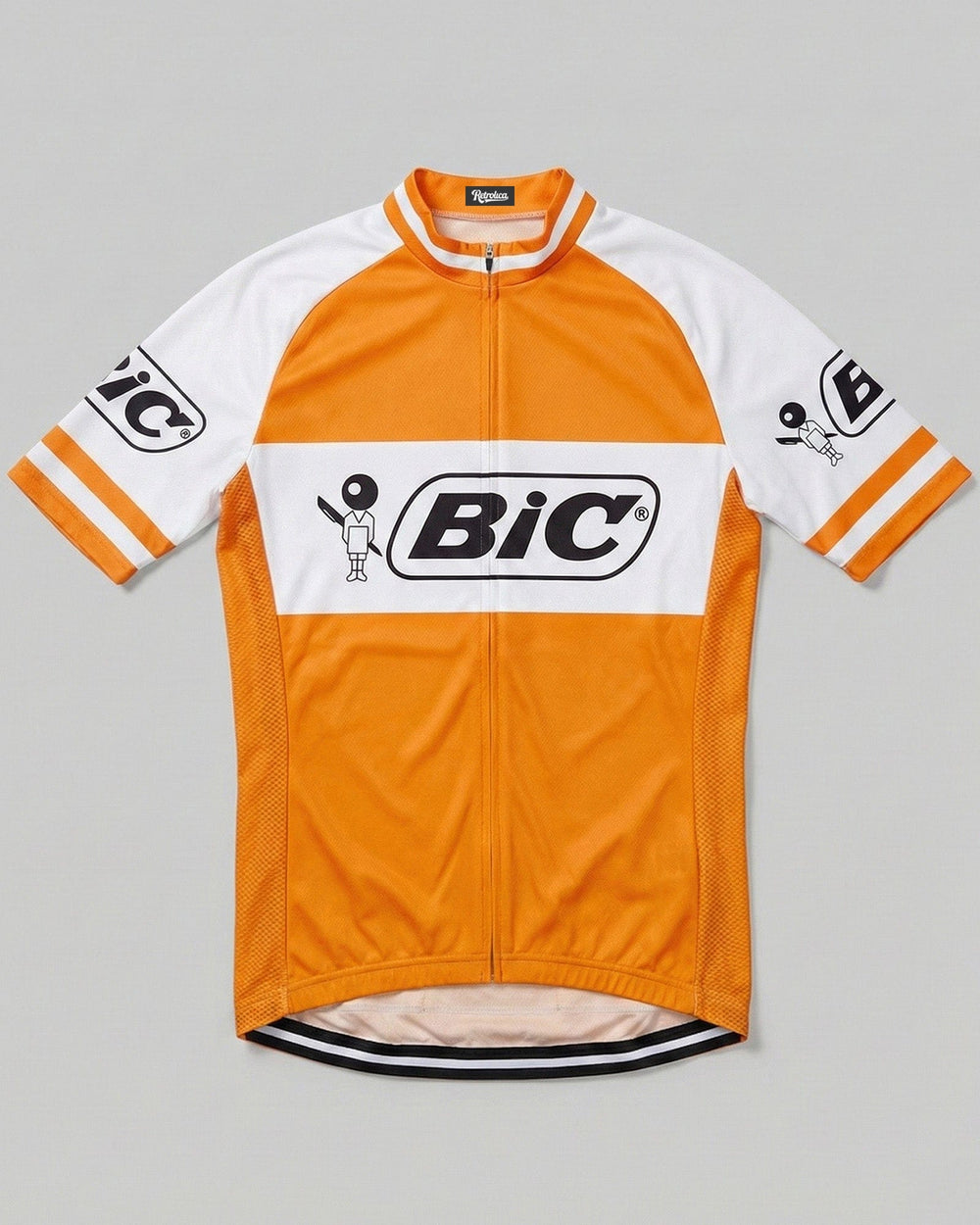 retrolica MEN / XS 1967-1974 Bic Orange Retro Cycling Jersey - Jacques Anquetil & Luis Ocaña