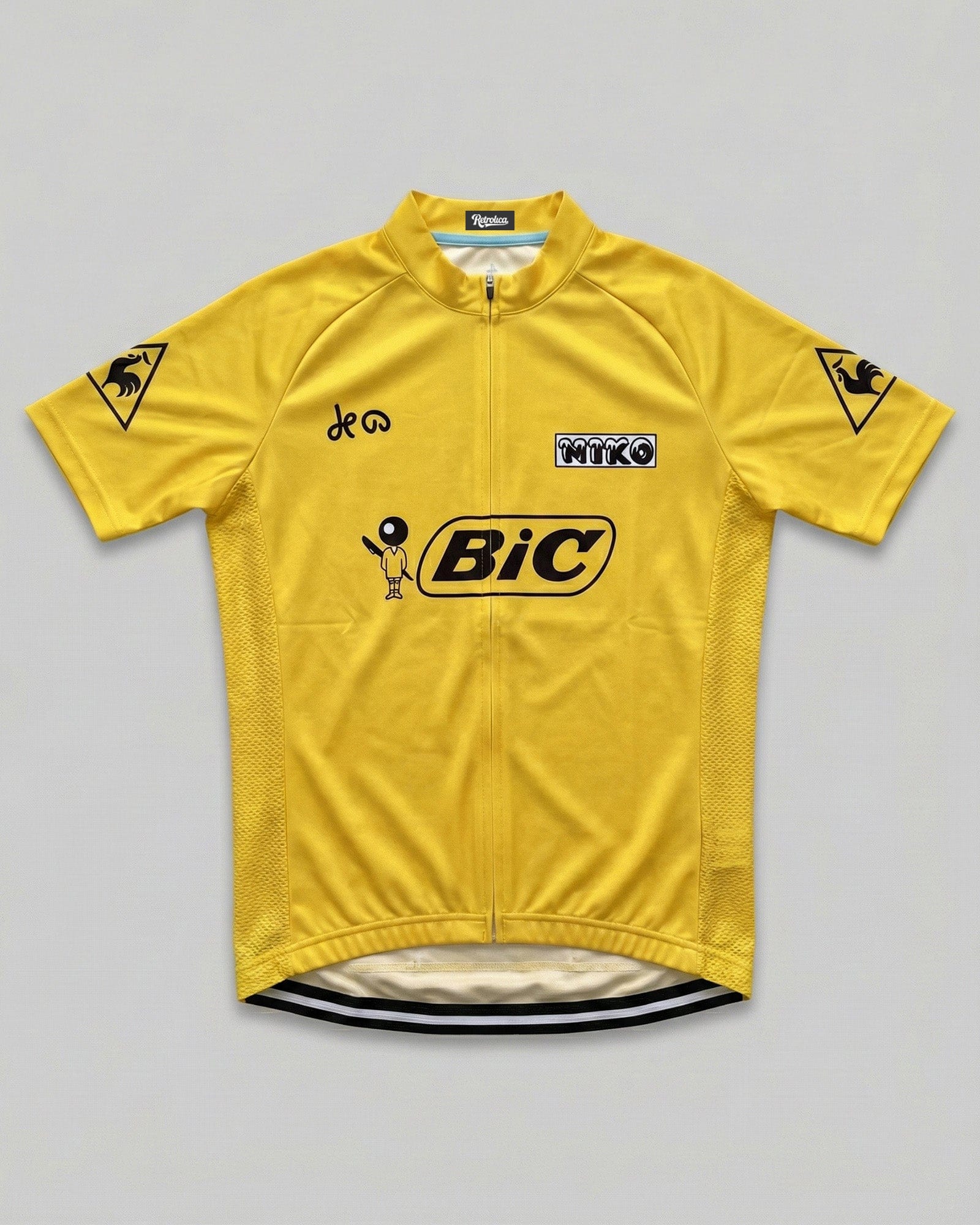 retrolica MEN / XS 1973 Bic Tour de France Yellow Maillot Jaune Retro Cycling Jersey - Luis Ocaña Edition