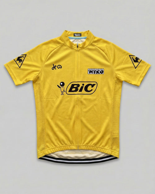 retrolica MEN / XS 1973 Bic Tour de France Yellow Maillot Jaune Retro Cycling Jersey - Luis Ocaña Edition
