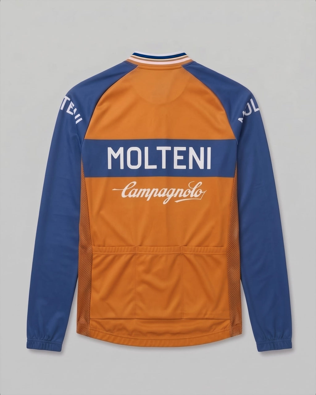 retrolica 1975 Molteni Arcore World Champion Long Sleeve Cycling Jersey – Eddy Merckx Rainbow Jersey