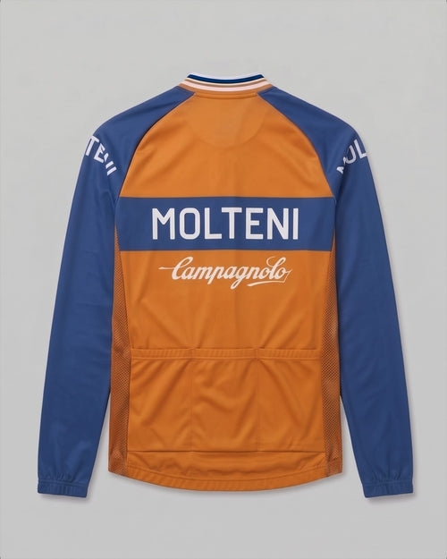 retrolica 1975 Molteni Arcore World Champion Long Sleeve Cycling Jersey – Eddy Merckx Rainbow Jersey