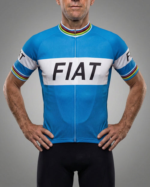 retrolica 1977 Fiat France Retro Cycling Jersey - Eddy Merckx Final Pro Season