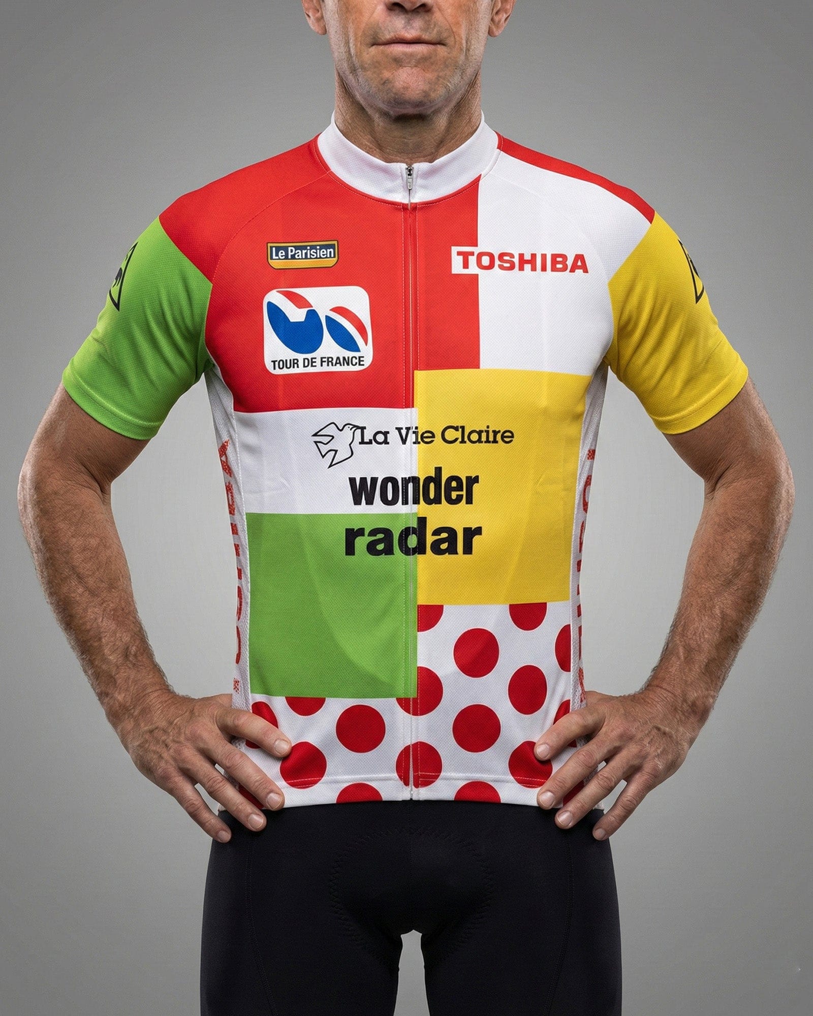 1985 La Vie Claire Tour de France Combination Retro Cycling Jersey