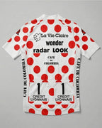 retrolica 1986 La Vie Claire Tour de France KOM Polka Dot Retro Cycling Jersey