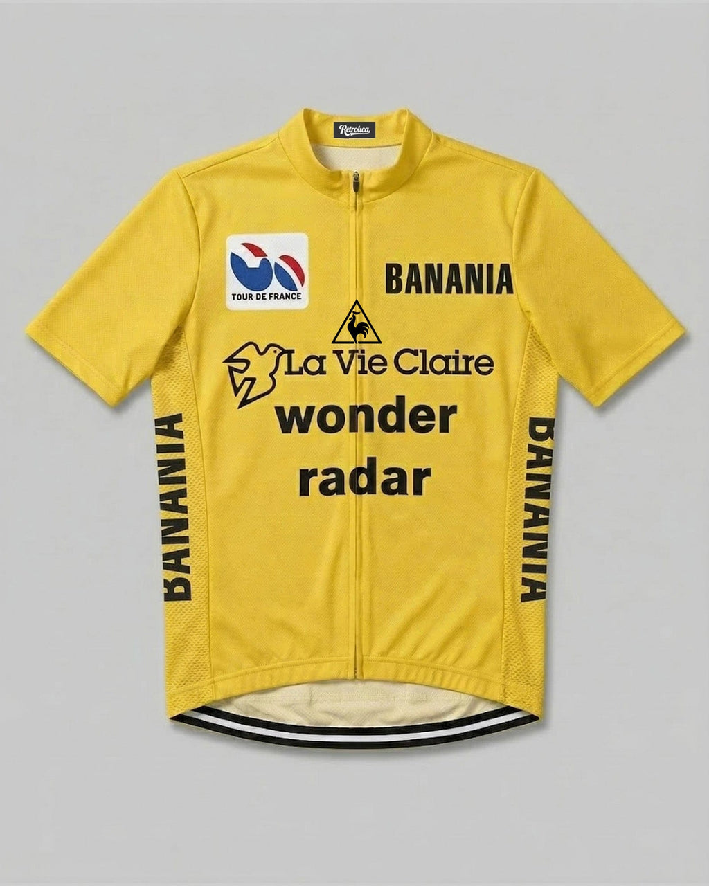 retrolica MEN / XS 1986 La Vie Claire Tour de France Yellow Retro Cycling Jersey – Greg LeMond Cycling Jersey