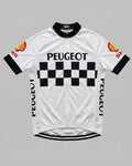 retrolica MEN / XS 1986 Peugeot Shell Checkerboard Retro Cycling Jersey