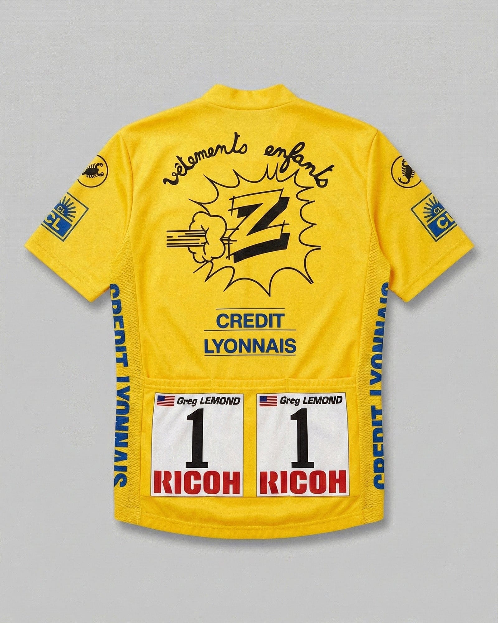 PENALTY サッカーシャツ GIROP イエロー 1990 Z TdF Yellow Jersey - Greg LeMond Retro Maillot Jaune