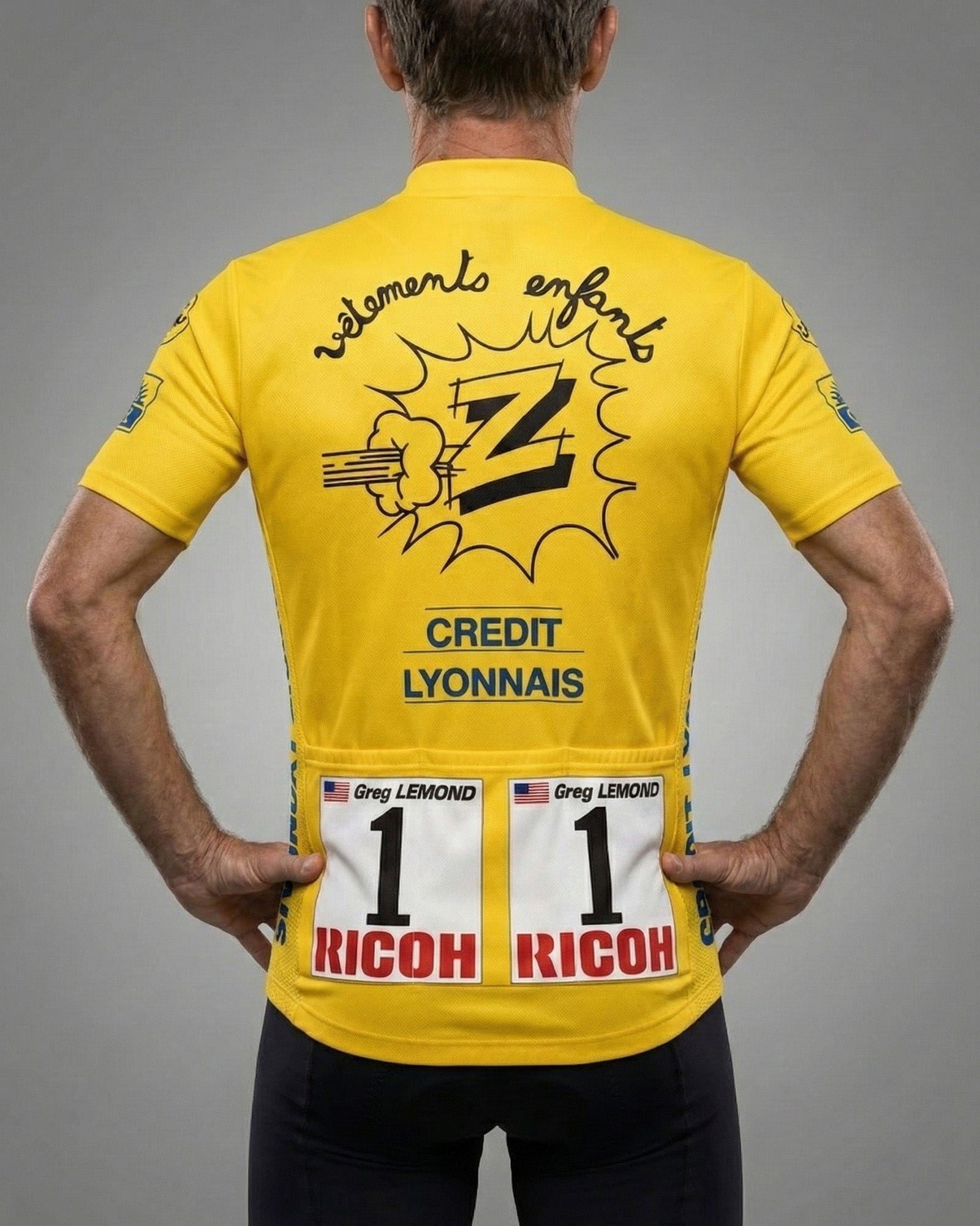 1990 Z TdF Yellow Jersey - Greg LeMond Retro Maillot Jaune