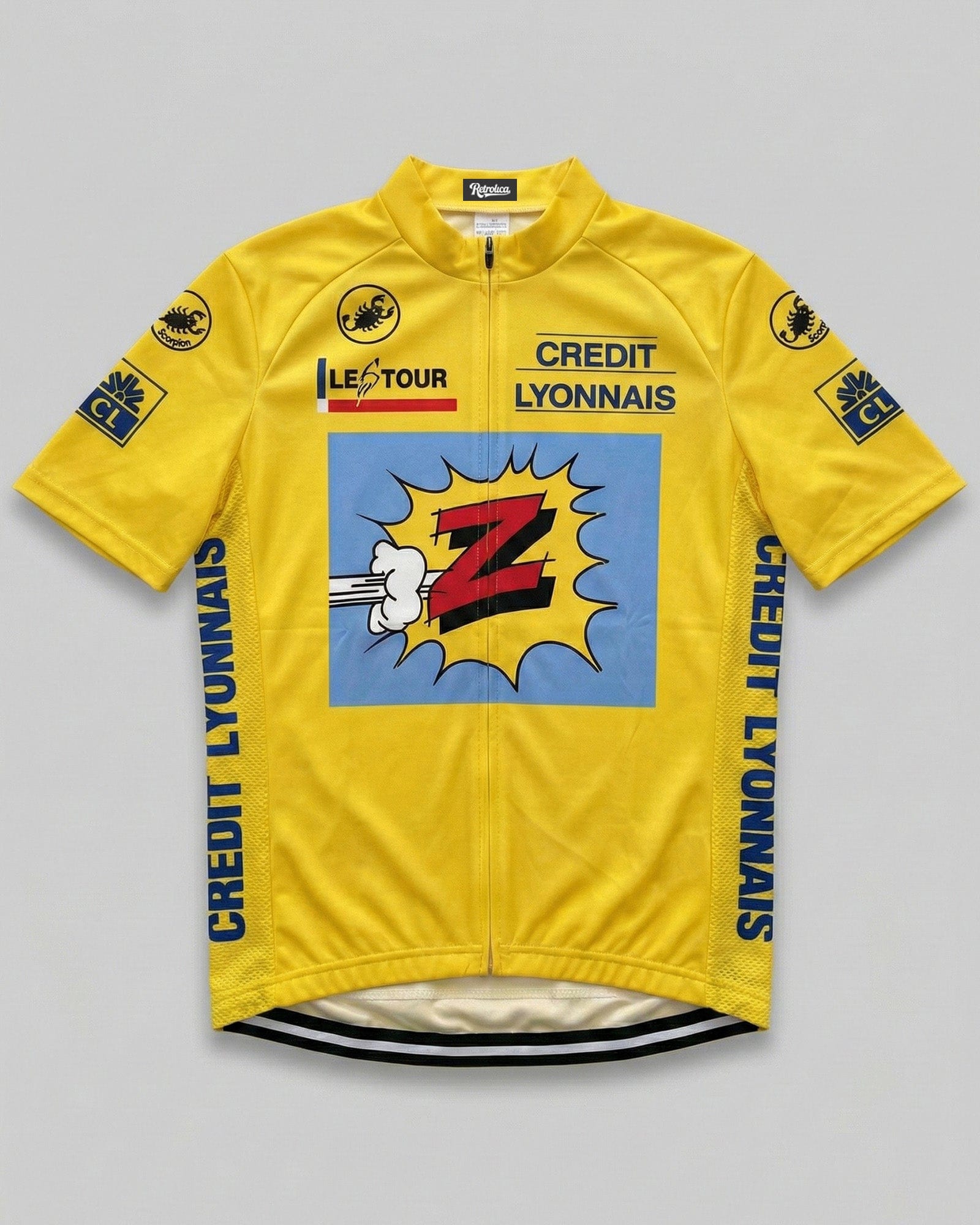 retrolica MEN / XS 1990 Z Tour de France Yellow Maillot Jaune Retro Cycling Jersey - Greg LeMond