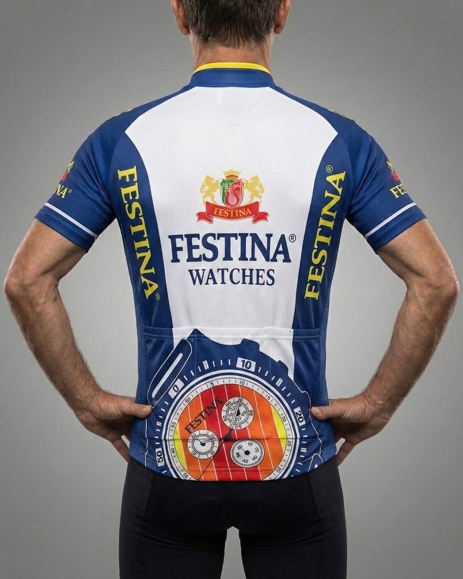 Festina Uhren 90er Jahre Retro-Radtrikot - Peugeot-Festina