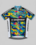 retrolica MEN / XS 1995 Le Groupement Biemme Bianchi Camo Retro Cycling Jersey