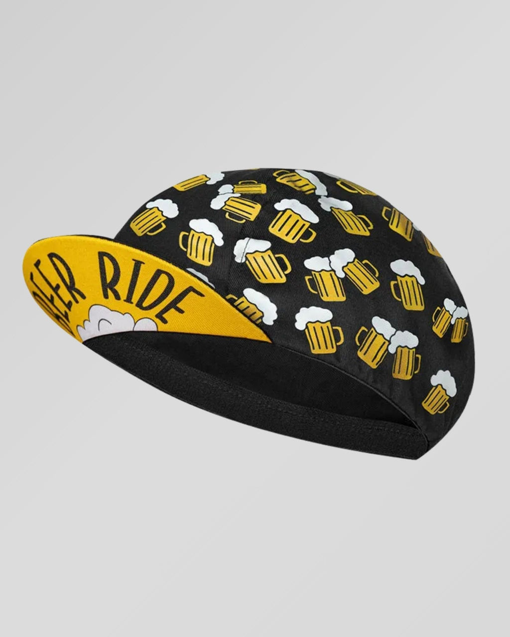 retrolica 48cm - 62cm Beer Ride Black Retro Cycling Cap