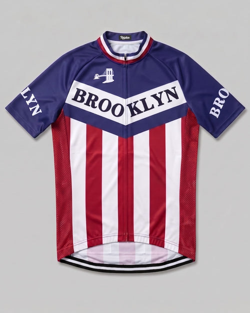 retrolica MEN / XS Brooklyn America Flag Retro Cycling Jersey - Classic Italian Team Edition
