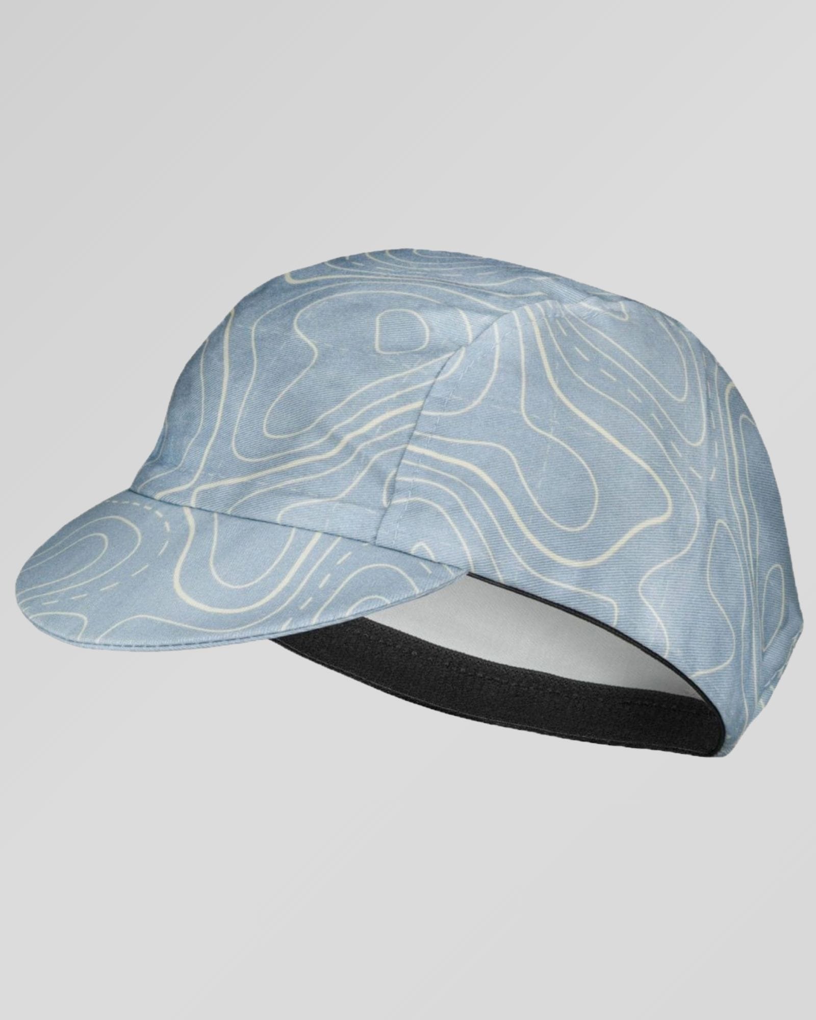 Gravel Nomad Blue Retro Cycling Cap – Topographic Bike Cap