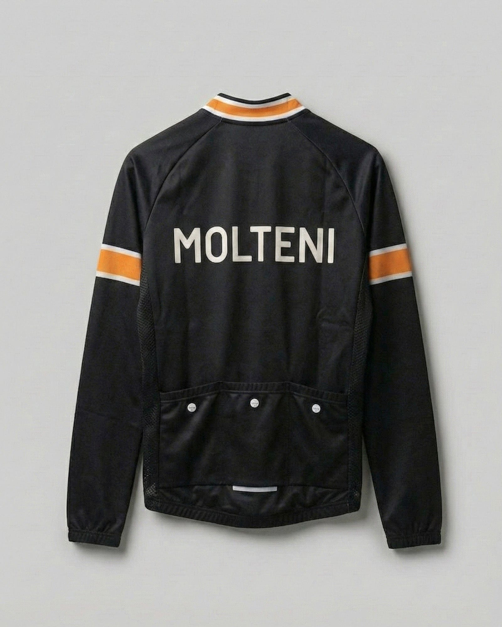 Molteni Black Long Sleeve Jersey - Merckx Retro Team Icon