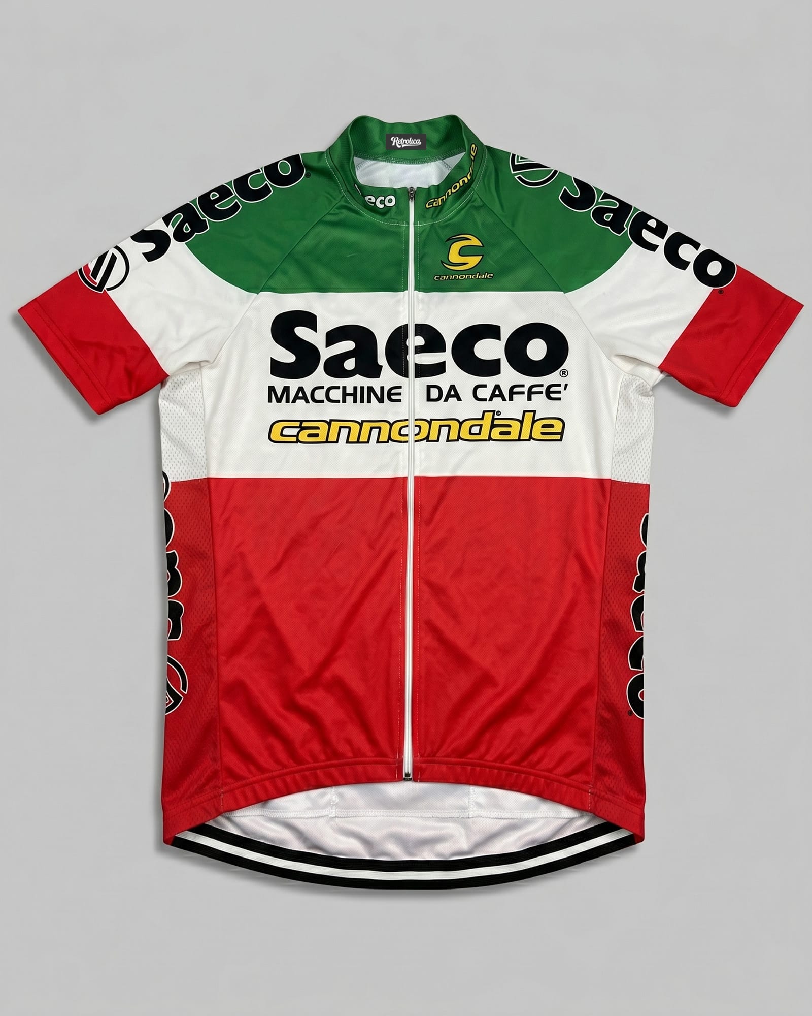 retrolica MEN / XS Team Saeco Cannondale Cipollini Italian Champ Retro Cycling Jersey